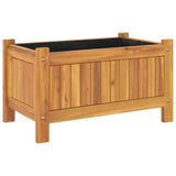 Garden Planter with Liner 54x31x30 cm Solid Wood Acacia 366429