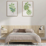 Bed Headboard with Cabinets Sonoma Oak Engineered Wood 3115726