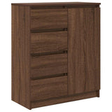 Sideboard with Drawers Brown Oak 71x35x84 cm Engineered Wood 861586