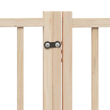 Dog Gate with Door Foldable 10 Panels 800 cm Poplar Wood 3155727