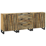 Bathroom Furniture Set with Drawer 3 pcs Brown Engineered Wood 3310041