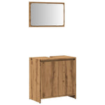 ZNTS 2 Piece Bathroom Furniture Set Artisan Oak Engineered Wood 856068
