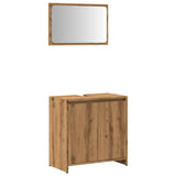ZNTS 2 Piece Bathroom Furniture Set Artisan Oak Engineered Wood 856068