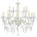 281612 Chandelier 2-layer White 15 x E14 Bulbs