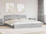 Bed Frame with Drawer Grey Sonoma 180 x 200 cm Engineer Wood 3413392