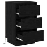 Bedside Cabinet Black Oak 39 x 34.5 x 65 cm Engineered wood 869627