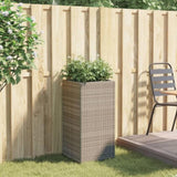 ZNTS Garden Planter Grey 40x40x80 cm Poly Rattan 366415