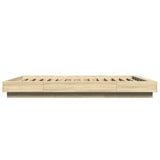 Bed Frame with LED Lights without Mattress Sonoma Oak 120x200cm 3281107