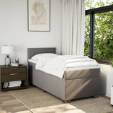 Box Spring Bed with Mattress Taupe 100x200 cm Fabric 3285796