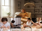 Half Moon Lash Light, Beauty Floor Lamp with 350&deg Rotatable Head, 7 Colour Temperature and Phone T3398P425164