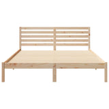 Bed Frame with Headboard Brown 160 x 210 cm Solid Pine Wood 872314