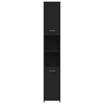 Bathroom Cabinet Black 30x30x183.5 cm Engineered Wood 802598