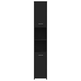 Bathroom Cabinet Black 30x30x183.5 cm Engineered Wood 802598