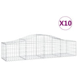 Arched Gabion Baskets 10 pcs 200x50x40/60 cm Galvanised Iron 3145585