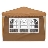 Pop-up Party Tent 288 x 288 x 245 cm Beige Oxford Fabric 42019771
