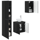 Bathroom Furniture Set 3 pcs Black 33 x 34.5 x 160 cm 3406064