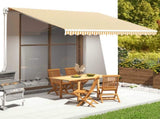 Replacement Fabric for Awning Yellow and White 4.5x3.5 m 311940