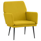 Armchair Yellow 62x79x79 cm Velvet 351378