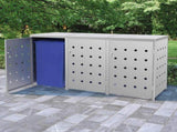 145381 Triple Wheelie Bin Shed 240 L Stainless Steel
