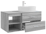 Bathroom Furniture Set 2 pcs Grey Sonoma Engineered Wood 3403909