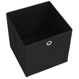 Storage Boxes 10 pcs Non-woven Fabric 28x28x28 cm Black 325189