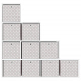 Foldable Storage Boxes 10 pcs Cream 32x32x32 cm Non-woven Fabric 4018982