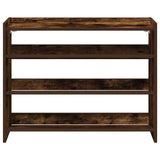 Shoe Rack Smoked Oak 80x25x62 cm Engineered Wood 859918