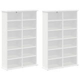 CD Cabinet 2 pcs White 60 x 17 x 92 cm Engineered Wood 8012731