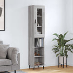 Highboard Grey Sonoma 34.5x34x180 cm Engineered Wood 3199383