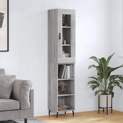 Highboard Grey Sonoma 34.5x34x180 cm Engineered Wood 3199383