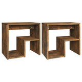 Bed Cabinets 2 pcs Smoked Oak 40x30x40 cm Engineered Wood 815178