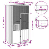 Bird Cage Anthracite 115x78x200 cm Galvanised Steel 172342