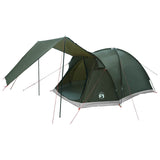 Cabin Tent with Roof Army green 4-Person Polyester and Steel 42028582