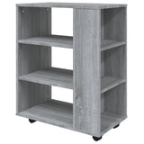 Rolling Cabinet Grey Sonoma 60x35x75 cm Engineered Wood 815967