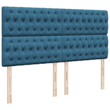 Box Spring Bed with Mattress Blue 200x200 cm Velvet 3291012