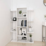 Book Cabinet White 86x25.5x140 cm Engineered Wood 808900