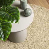 ZNTS Shaggy Rug PAMPLONA High Pile Modern Gold Ø 200 cm 375357