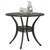 Garden Table Bronze 90x75 cm Cast Aluminium 4002807
