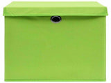 Storage Boxes with Covers 10 pcs 28x28x28 cm Green 325230