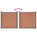 Fence Panel Brown 353x186 cm WPC 3282799