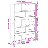 Bookcase White 100x33x156.5 cm Engineered Wood 3309366