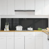 Kitchen Backsplash 2 pcs Black 100 x 50 cm Tempered Glass 3415552