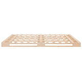 Bed Frame without Mattress 135x190 cm Double Solid Wood Pine 3120162