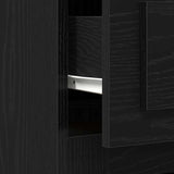 Desk with Drawer Black Oak 50 x 115 x 75 cm Engineered Wood 862824
