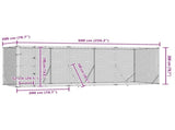 Outdoor Dog Kennel Silver 6x2x2 m Galvanised Steel 3190459