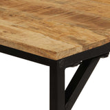 Dining Table 160x80x75 cm Solid Wood Rough Mango 373605