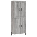 Highboard Grey Sonoma 69.5x34x180 cm Engineered Wood 3199567
