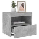 Bedside Cabinets with LED Lights 2 pcs Concrete Grey 50x40x45 cm 836770