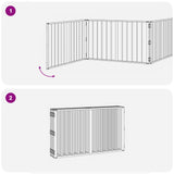 Dog Gate 8 pcs Black 100 x 60 cm Galvanised Steel 891999