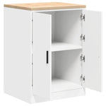 ZNTS Garage Storage Cabinet White 60x51x85 cm Solid Wood Pine 860571